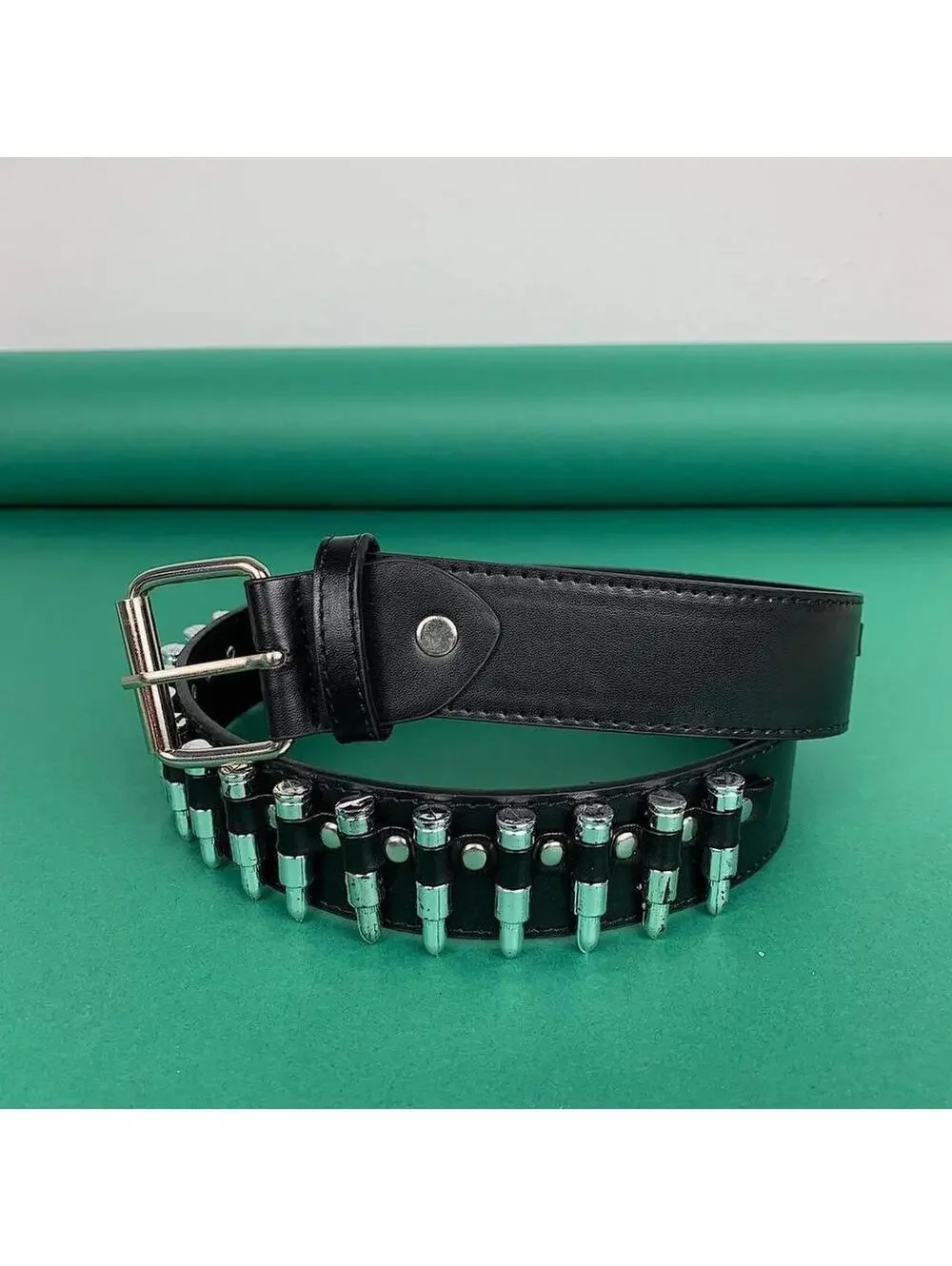 Cyber Y2K 2000s Bullet belt studded vintage y2k style. Cool grunge/punk look